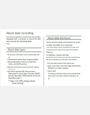 suzuki escudo 20192020 2021 owners manual in english